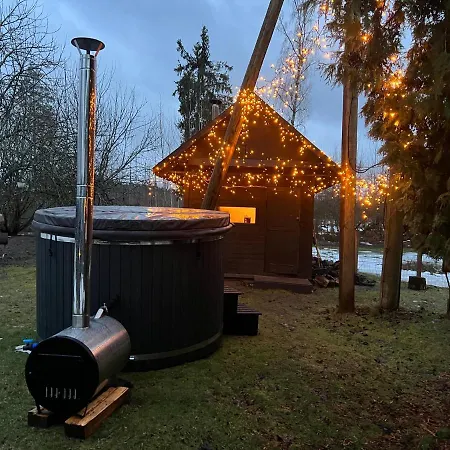 Private Farm Jakuzzi Sauna In The Forest Lodge Talsi